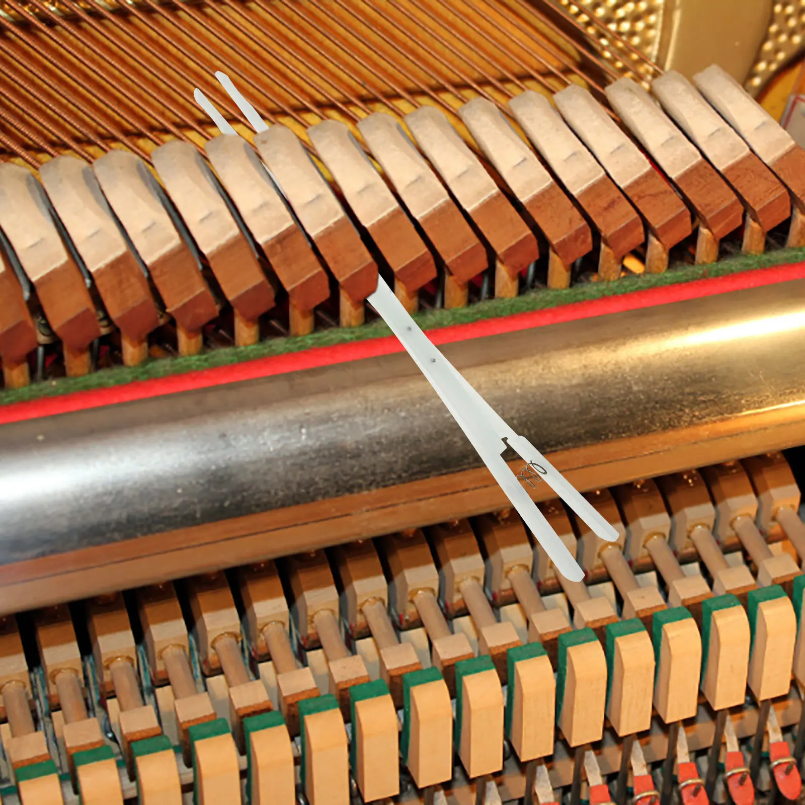 Juego de abrazadera silenciosa para Piano, herramienta de parada de sonido de nailon Premium, Kit de reparación de afinación para instrumentos de teclado, mediante profesional de agudos, 1 Juego