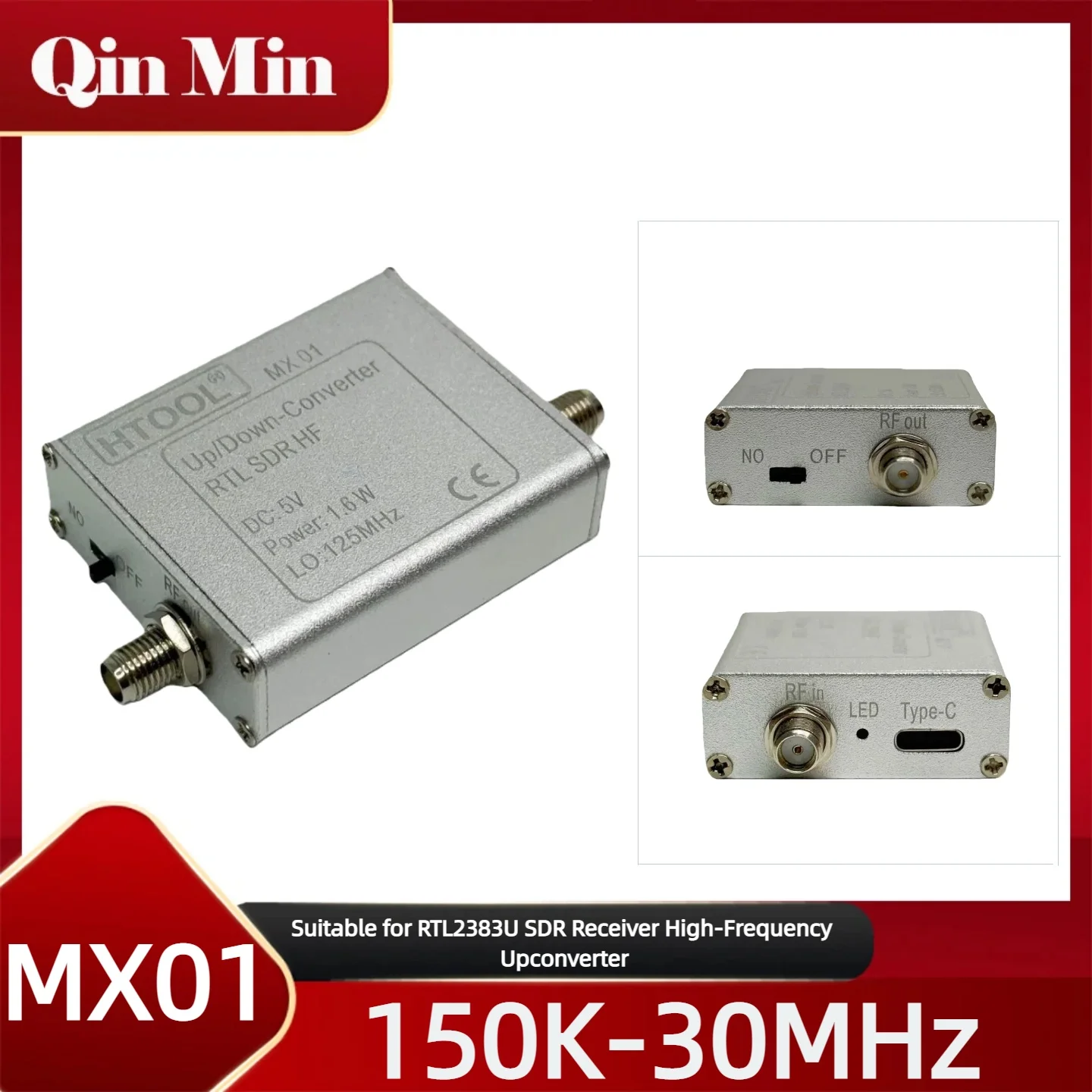 

Приемник SDR MX01 RTL2383U, 150 кГц-30 МГц, ВЧ-преобразователь, маломощный УКВ однокристальный двухбалансный микшер, входной усилитель