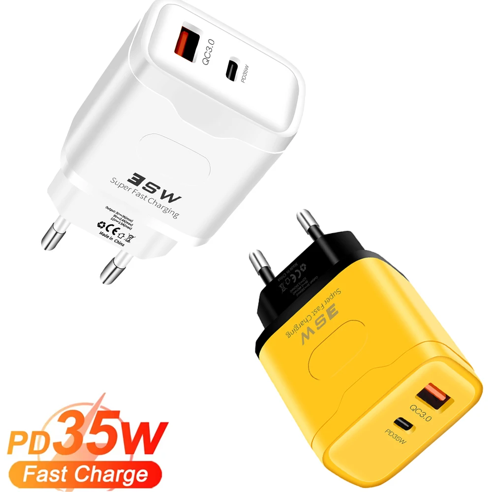 

Total 35W USB C PD Fast Charger for iPhone 15 14 13 Samsung Huawei Mate60 Nova Xiaomi OPPO POCO Quick Charging Power Adapter