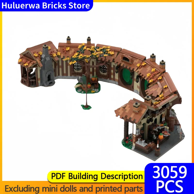 Rings Movie Street View Model MOC Building Bricks Medieval Dragon Lnn Modular Technology Gift Holiday Assemble Children Toy Suit