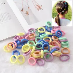 50pcs/lot 3cm kids hair rope Elastic Hair Bands Girls decorations HairBand Rubber Band children Hair Accessories headwear