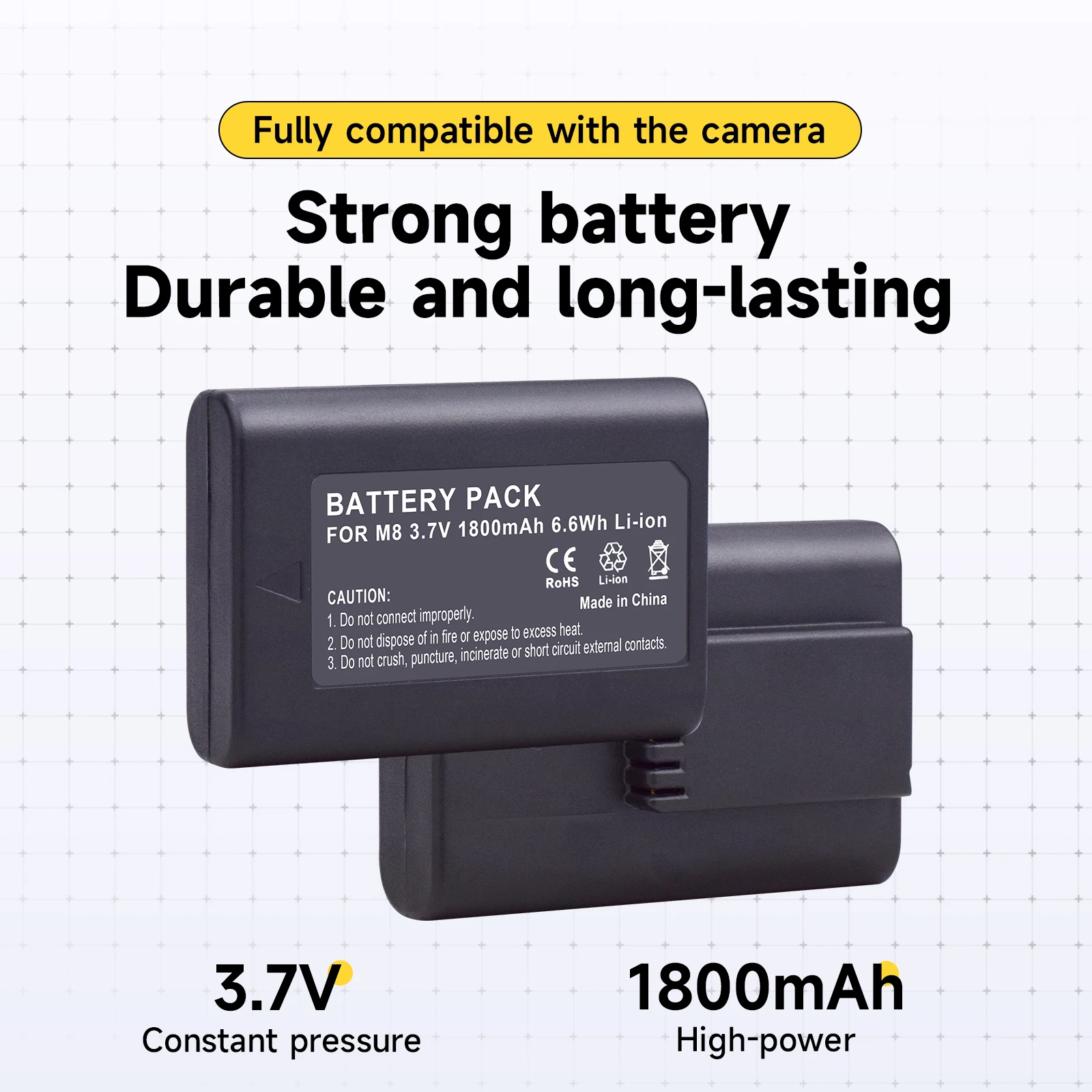 Cityork 3.7V Replacement Camera Battery 1800mAh high-capacity battery for Leica M8 M8.2 M9 M9-P MM ME M-E BLI-312 14464 Camera