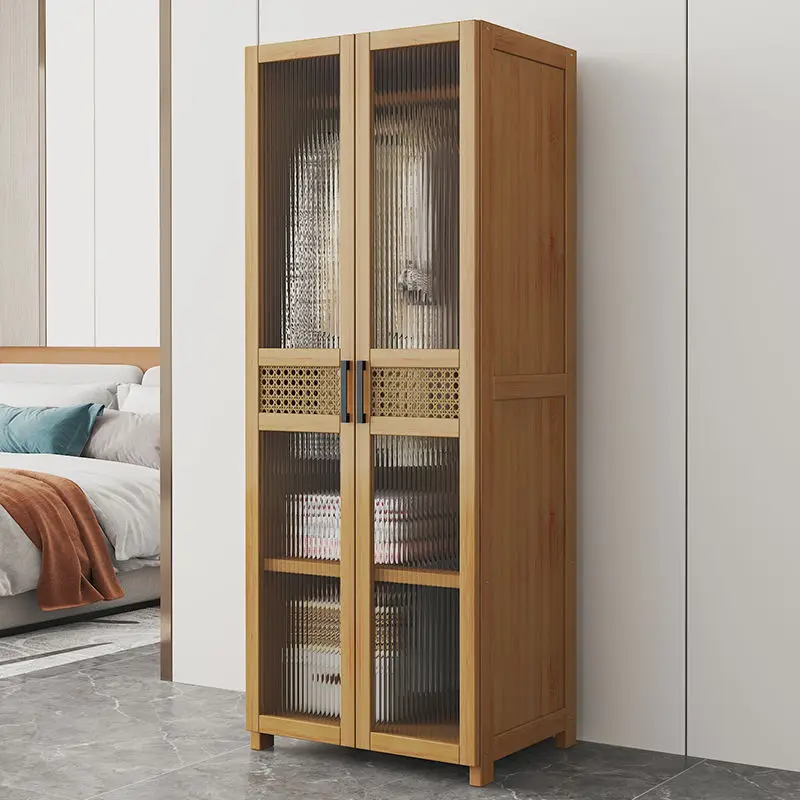 Modern Vintage Closet Ventilation Minimalist Nook Nordic Design Wooden Wardrobe Creative Dressing Armoire Indoor Furniture