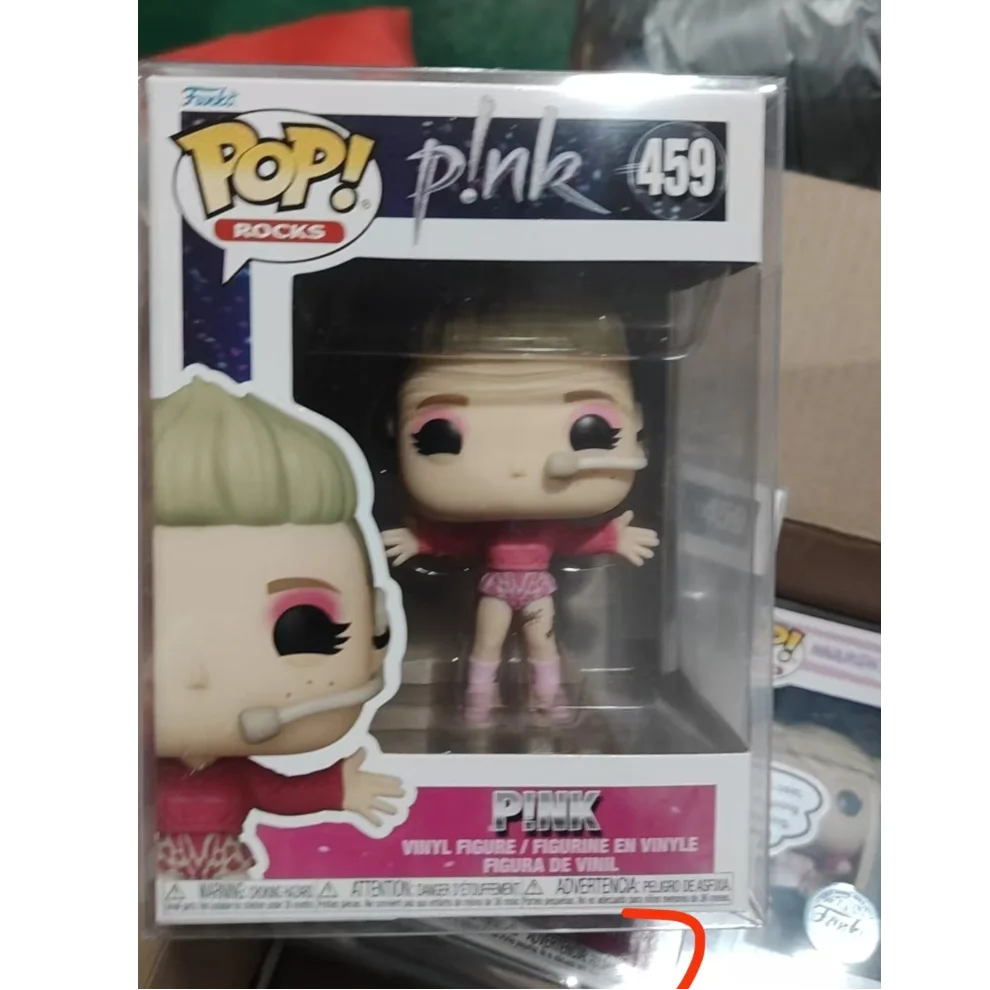 핑크 (트러스트폴 투어) # 459 Funko Pop P!nk 액션 피규어 4.2인치 비닐 피규어 소장용 한정판 모델 생일 장난감 선물