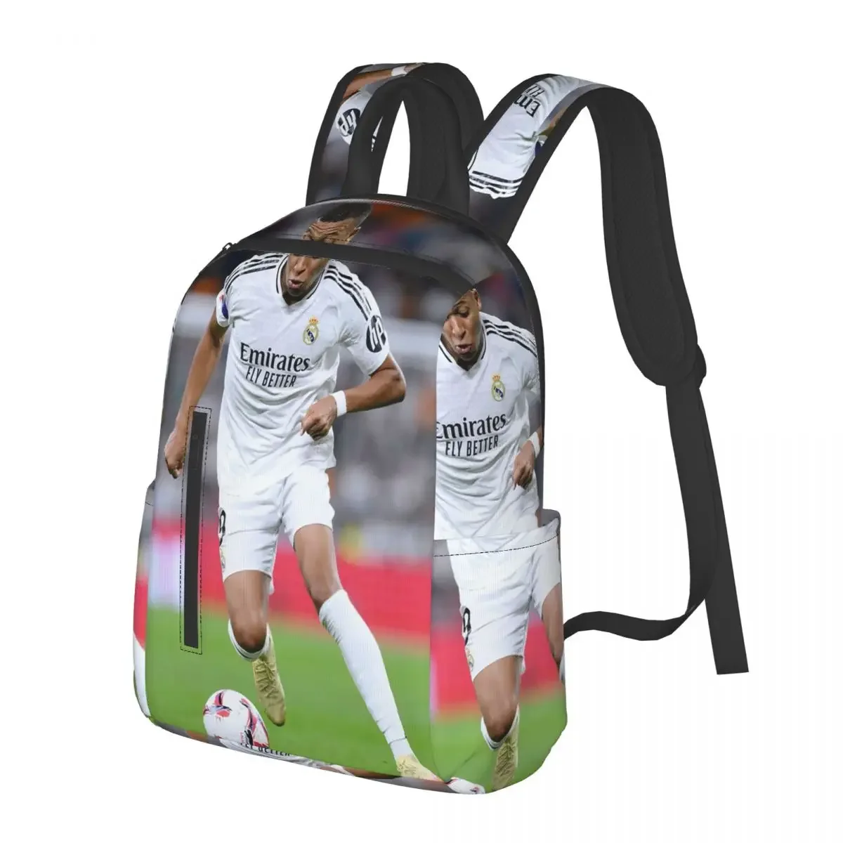 Football KM Mbappe Soccer Student Backpack School Bag Hiking Travel Daypack for Boys Girls Bookbag Shoulder Bags