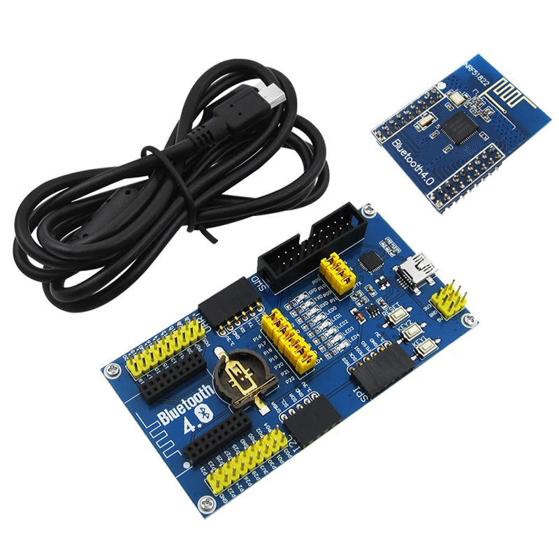 1 conjunto nrf51822 blue4.0 placa de avaliação bluetooth 2.4g módulo de comunicação sem fio + módulo bluetooth 4.0