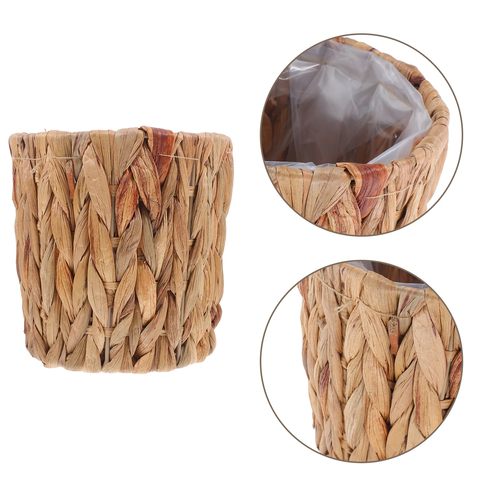 

15X15Cm Handmade Woven Seagrass Basket Lightweight Decorative Planter For Indoor Outdoor Plants Easy Clean Hyacinth Storage