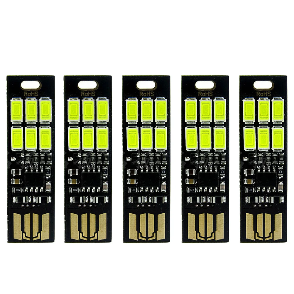 5 szt. Lamp Dotykowych Ultra Jasne Światła LED Podwójne USB Przenośne Lampy na Kemping, Wędrówki, Oświetlenie Awaryjne, Niezbędne w Podróży