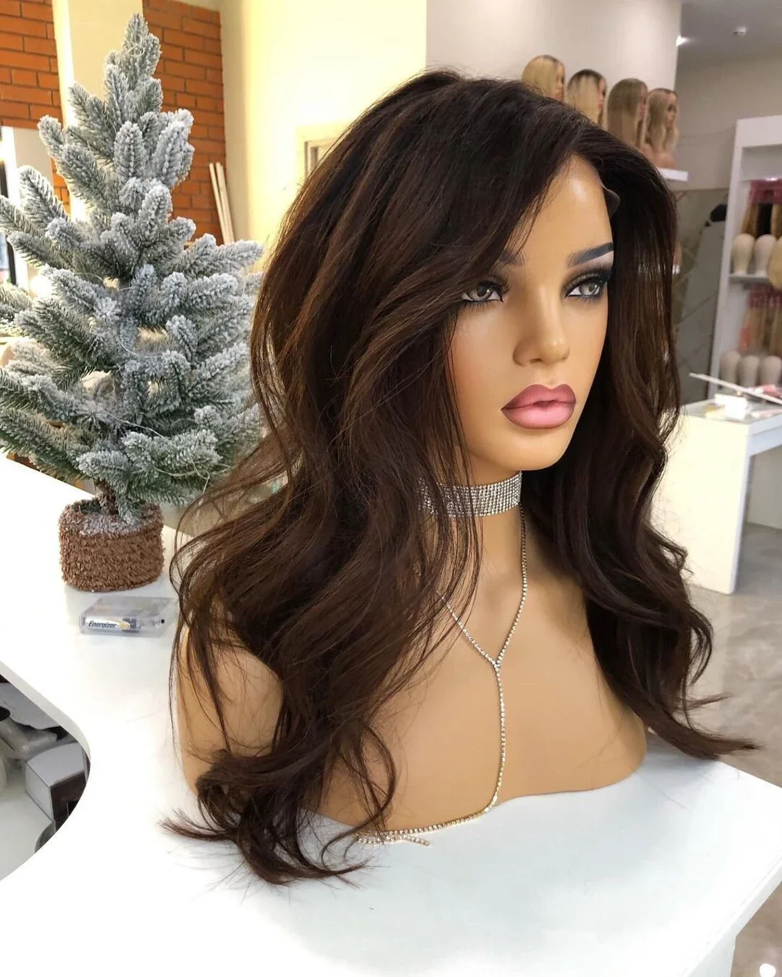 

Glueless Soft Long Ombre Brown 28'' Body Wave 5x5 Silk Base Jewish Human Hair Wig Baby Hair HD Lace European Hair Preplucked