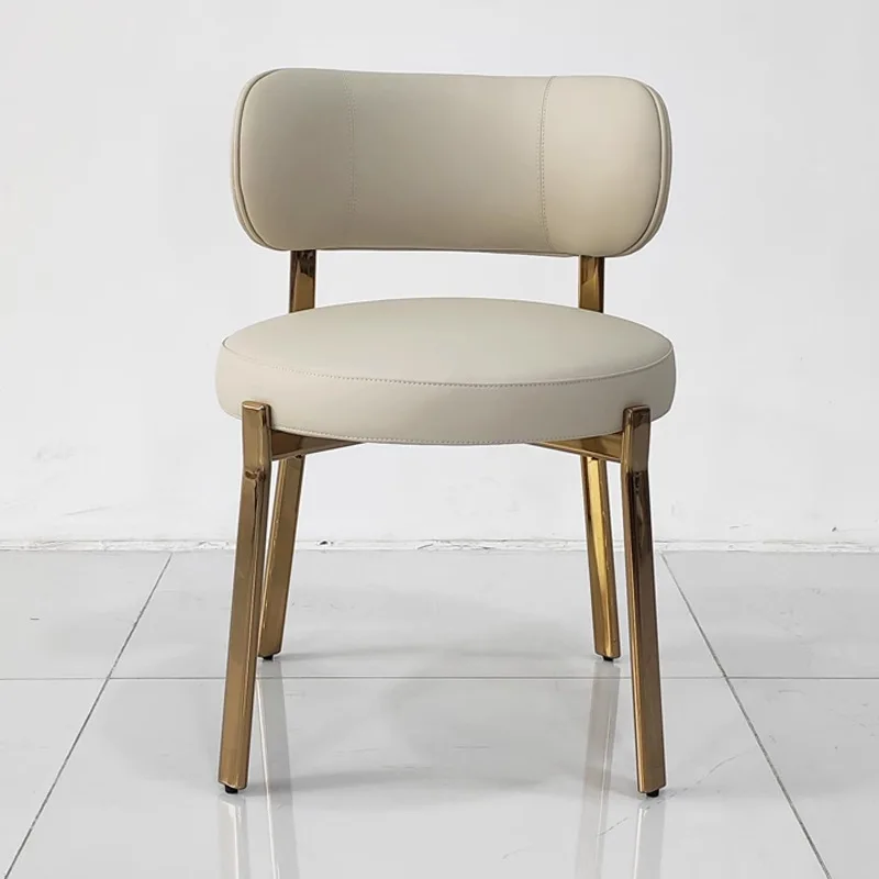 Simple dining table and chairs light luxury designer backrest chair creative leisure chair makeup stool coffee chair
