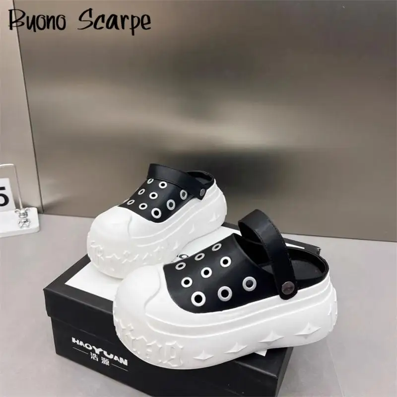 

Весна-лето, женские босоножки без шнуровки на толстой подошве с круглым носком и платформой на массивном каблуке, модная повседневная обувь в стиле вестерн в стиле панк