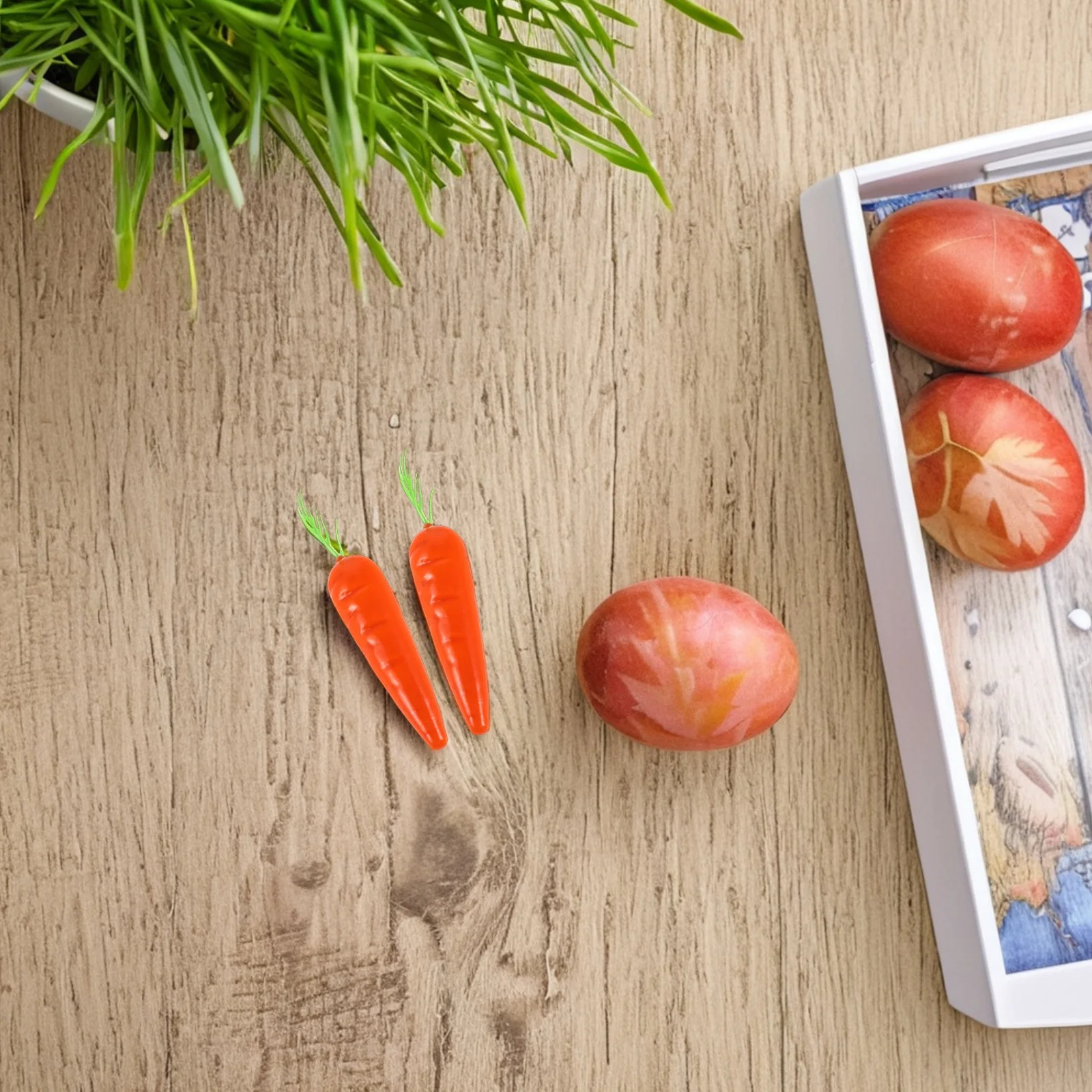 

1Set Easter Egg Carrot Display Mini Foam Decorations Empty Plastic Eggs Easter Party Holiday Decor