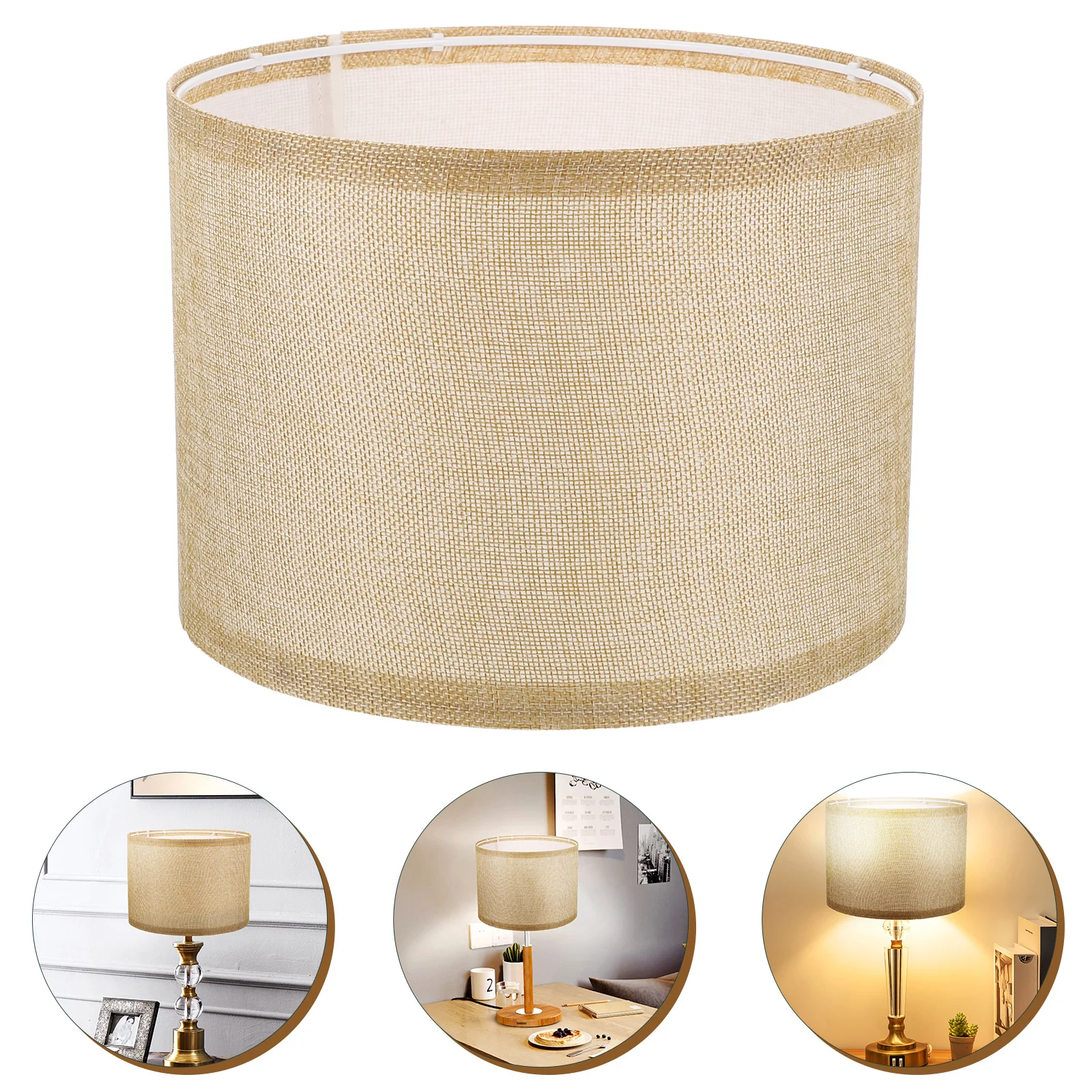 

Linen Lamp Shade E27 Desk Table Wall Light Cover Good Craftsmanship Easy Install Soft Warm Lighting Lamp Shades