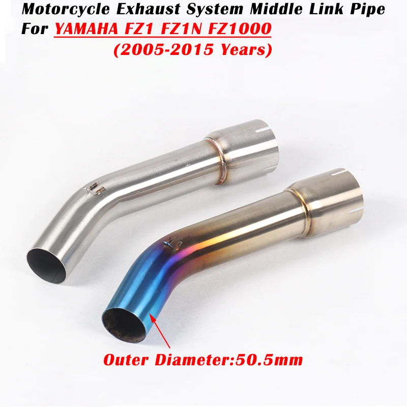 For YAMAHA FZ1 FZ1N FZ1000 2006 - 2015 Motorcycle Exhaust Moto Escape System Modified 51mm Muffler Middle Link Pipe Stainless