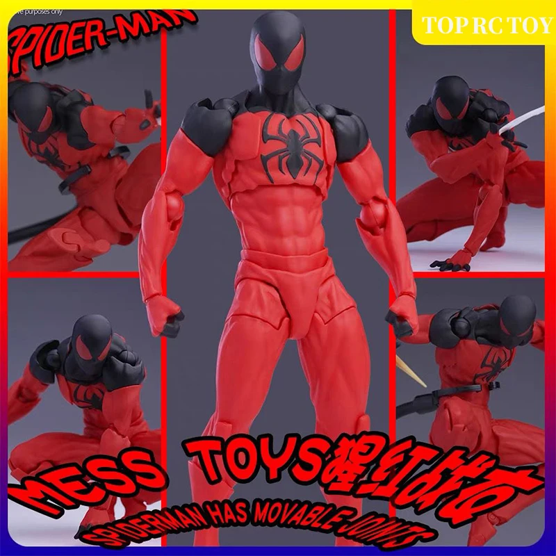 

Hot MessToys Spiderman Figure CT Toys Black Red Spider Man Figurine Mess Toys Action Figure Custom Model Gift Kid Customized Toy