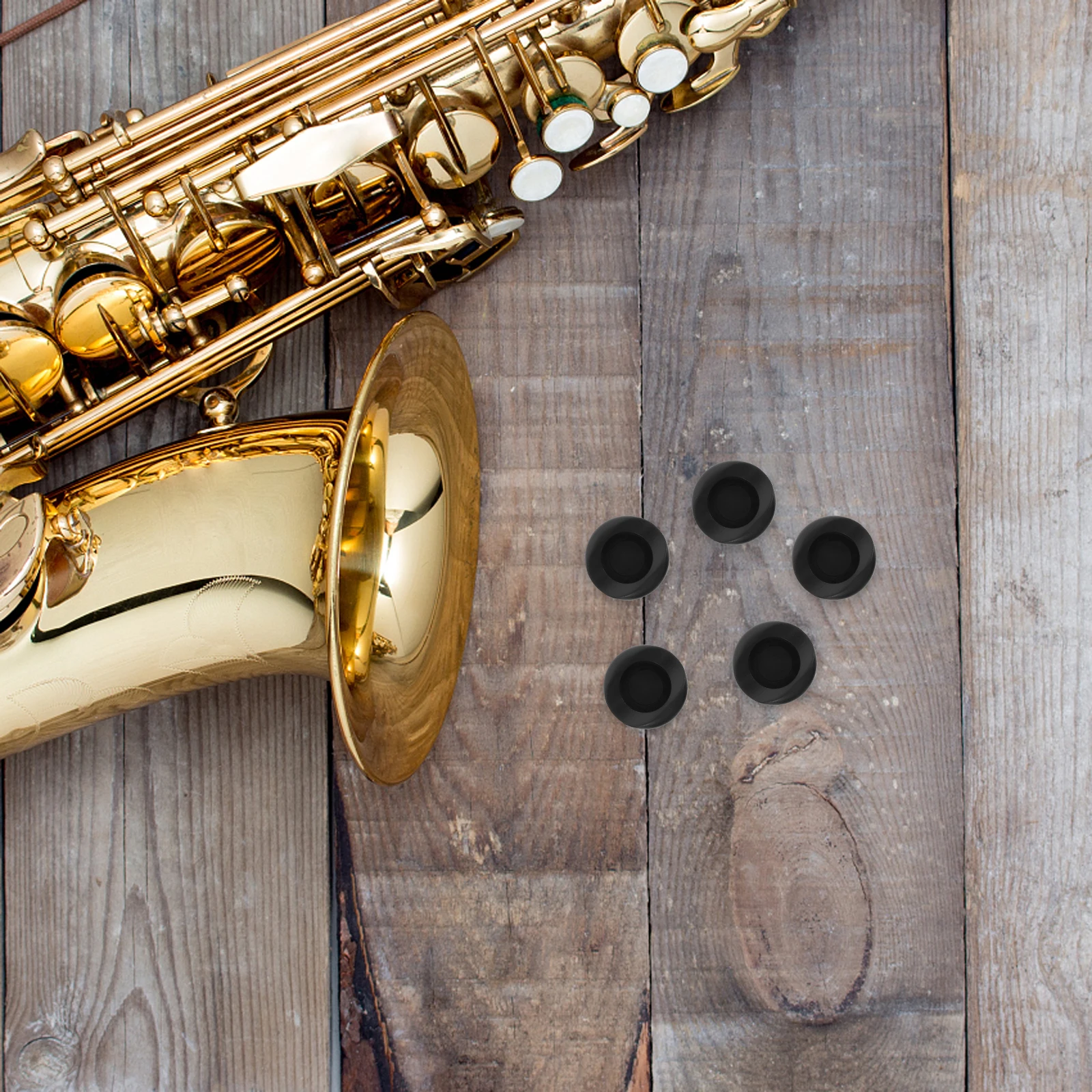 

5pcs Plastic Saxophone Button Alto Saxophone Repair Thumb Rest Cushion Durable Comfortable Universal Fit Finger Protective Cover