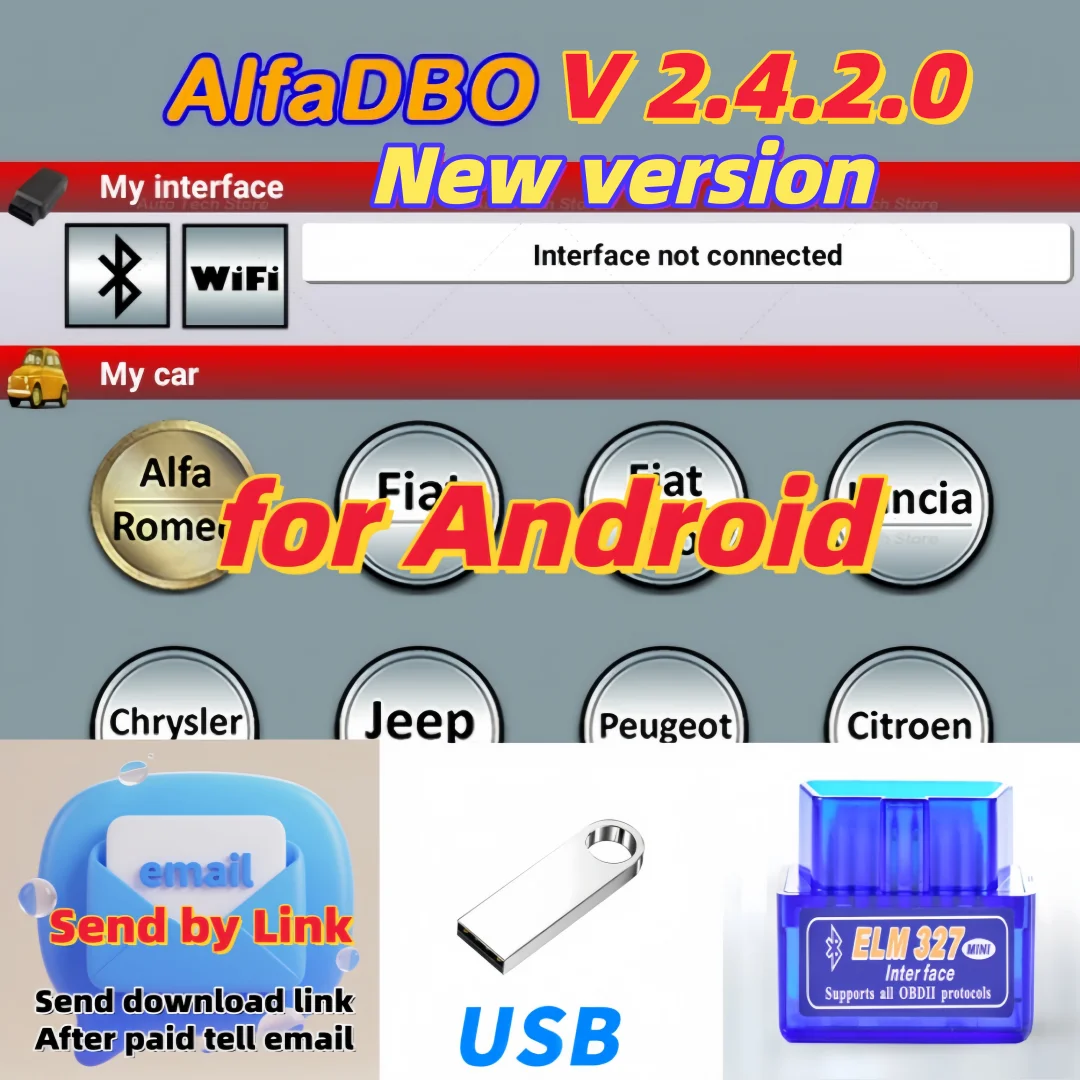 

2026 ODB2 AlfaOBD 2.4.2.0 (for Android) Full Licensed diagnostic Alfa Fiat Lancia Abarth Dodge RAM Chrysler Jeep Peugeot Citroën