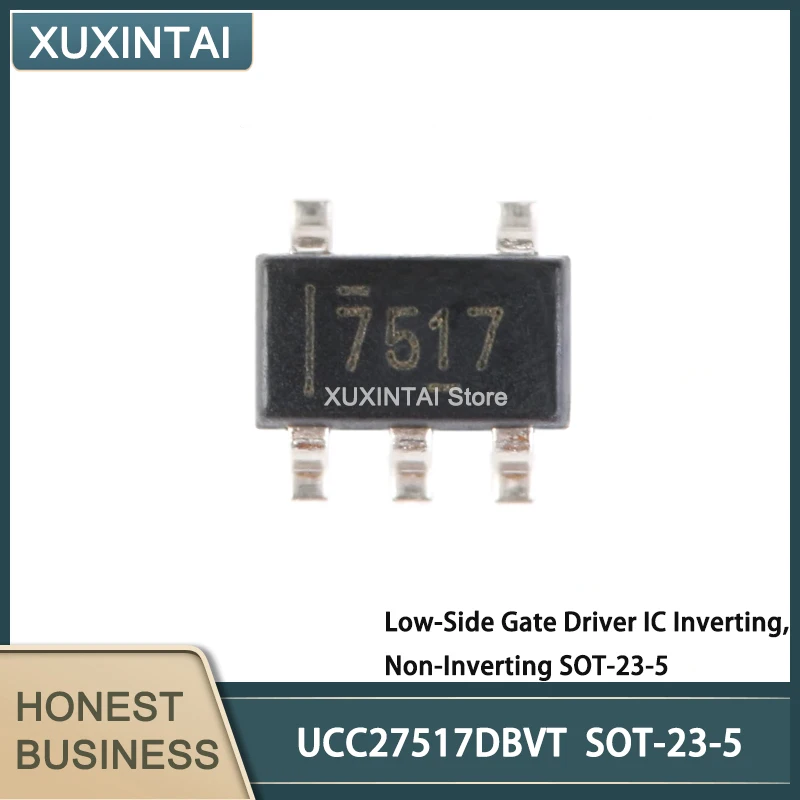 50Pcs/Lot New Original  UCC27517DBVT UCC27517 Low-Side Gate Driver IC Inverting, Non-Inverting SOT-23-5