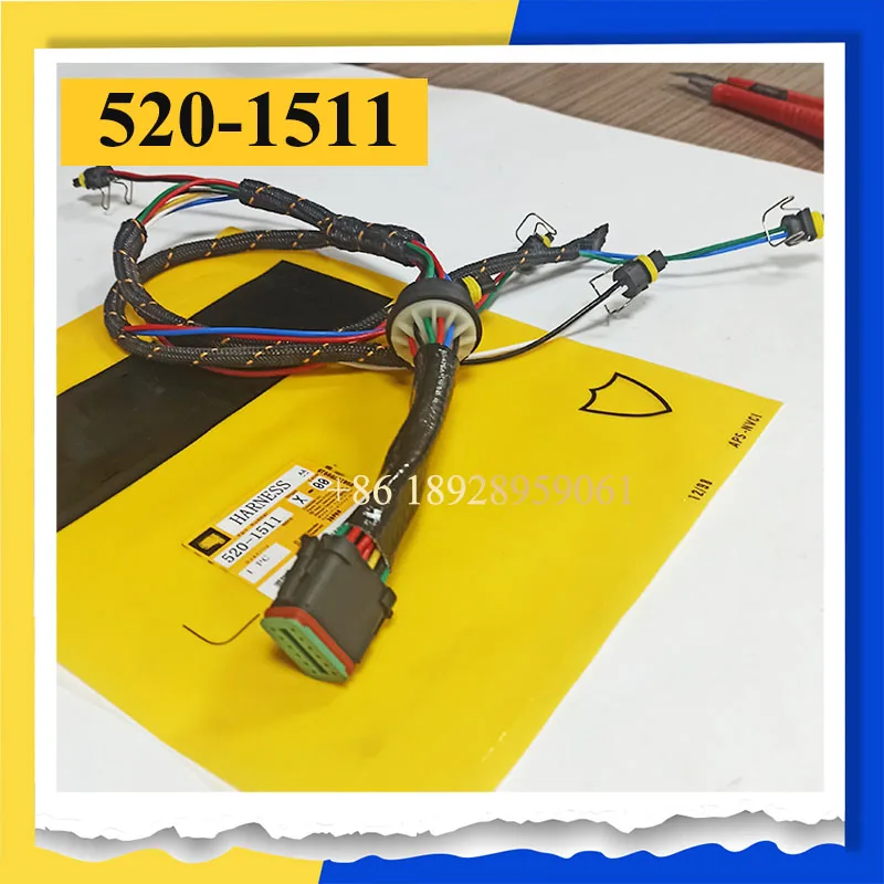 

Жгут проводов форсунок двигателя C7 520-1511 222-5917, жгут проводки топливных форсунок 2225917 5201511 для экскаваторов E325D 329D 324D 326D