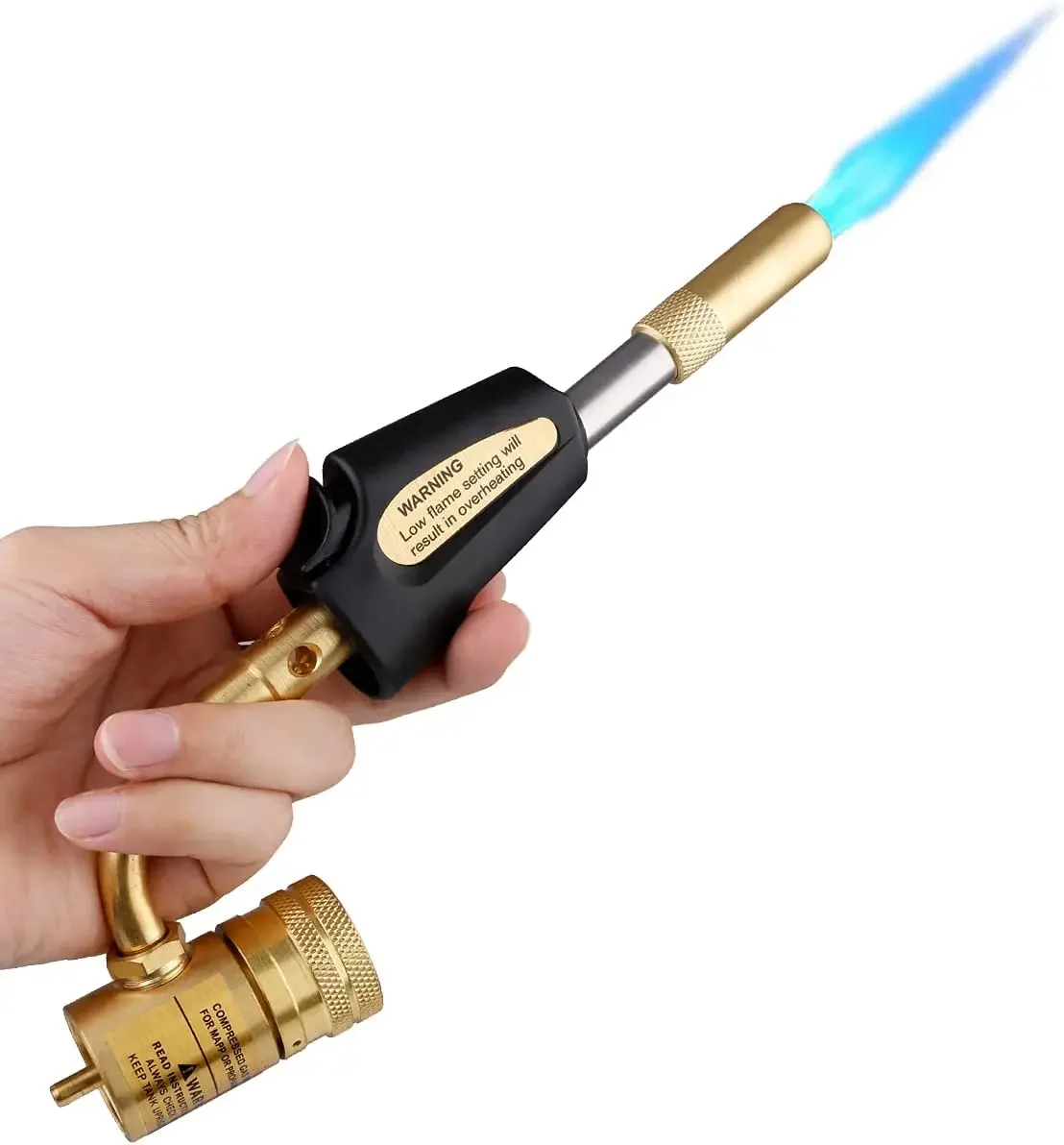 

Brass MAPP Turbo Torch Propane Soldering Brazing Welding Plumbing Tool With Trigger