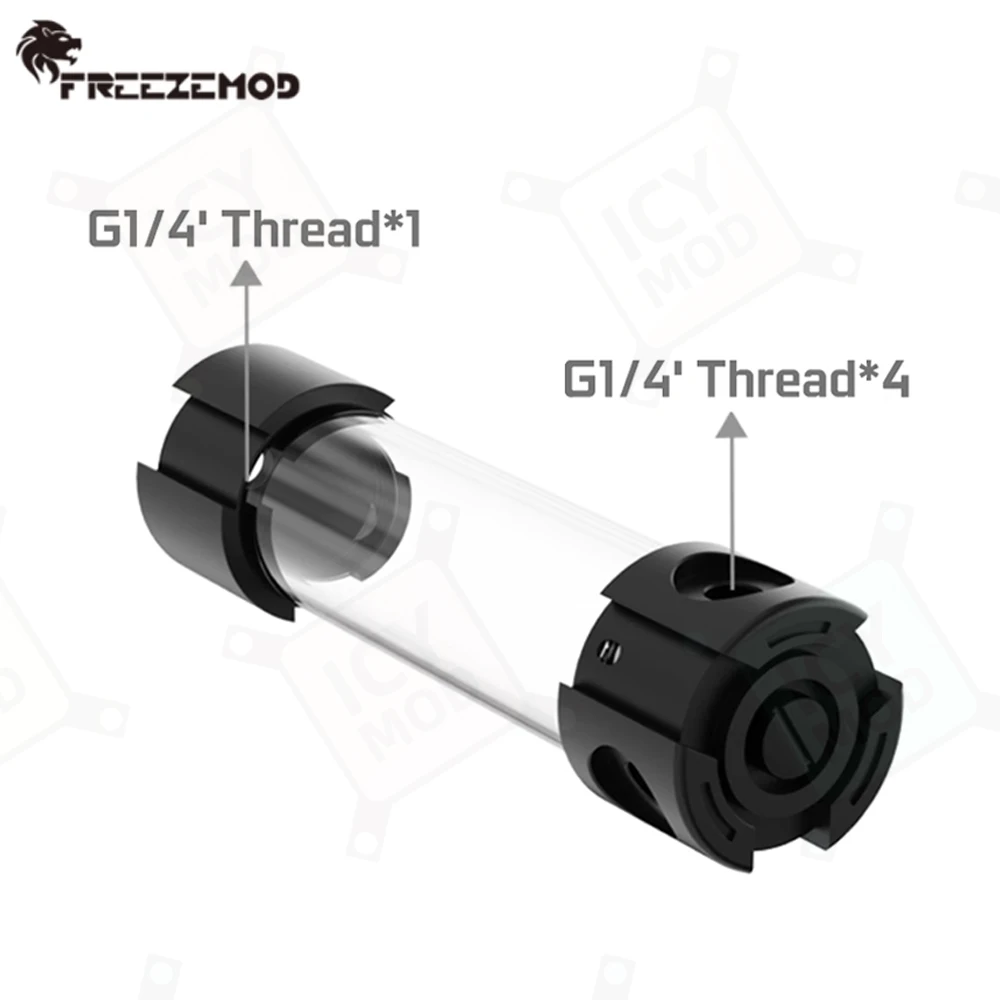 FREEZEMOD خزان أكريليك OD50MM 120 مللي متر/170 مللي متر/220 مللي متر/270 مللي متر/320 مللي متر/370 مللي متر خزان تبريد المياه G1/4 'PC MOD YSX-5DC #4
