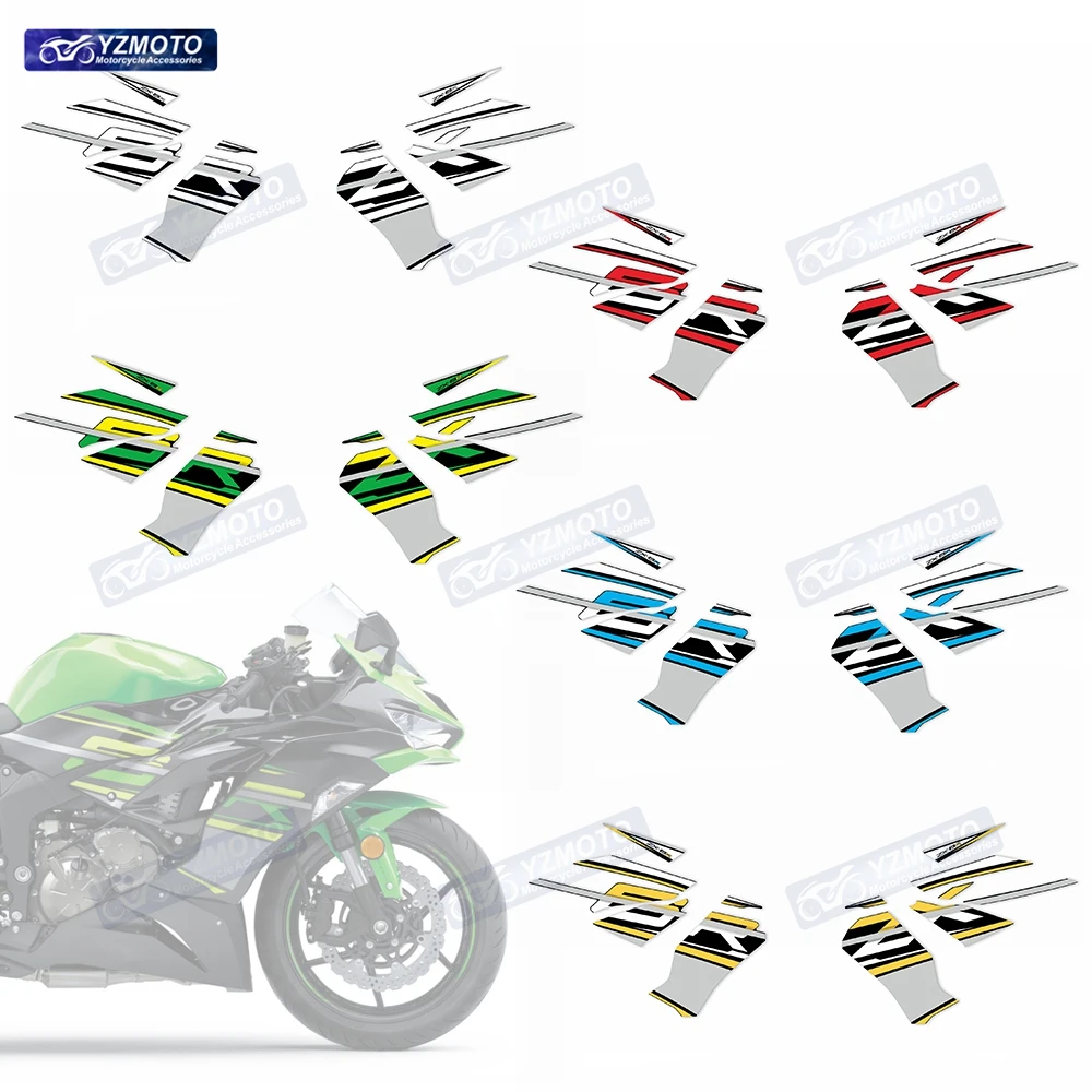 

For ZX-6R ZX6R ZX 6R 636 2019 2020 2021 2022 2023 Motorcycle Full Fairing Sticker Reflective Decal Decorative Stickers Kit