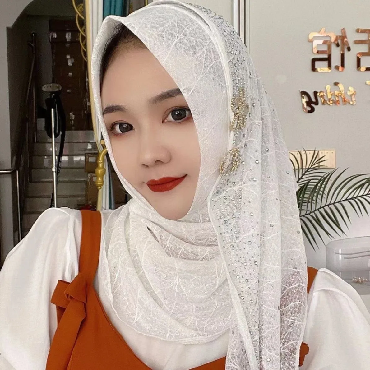 Ramadan Muslim Women Soft Summer Long Shayla Casual Instant Hijab