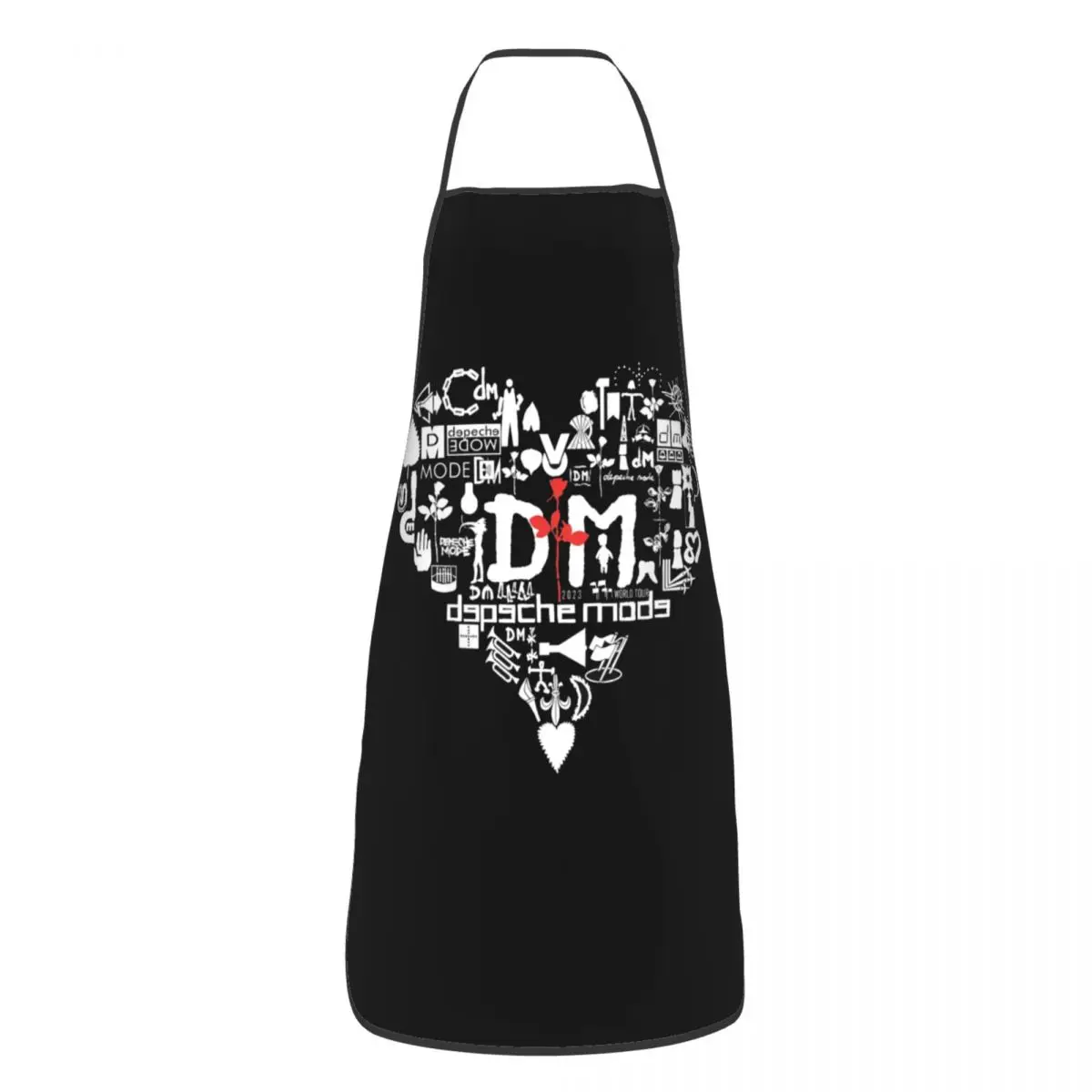 Custom Depeche Cool Mode Electronic Rock Apron for Women Men Unisex Bib Cooking Kitchen Tablier Cuisine Chef Painting