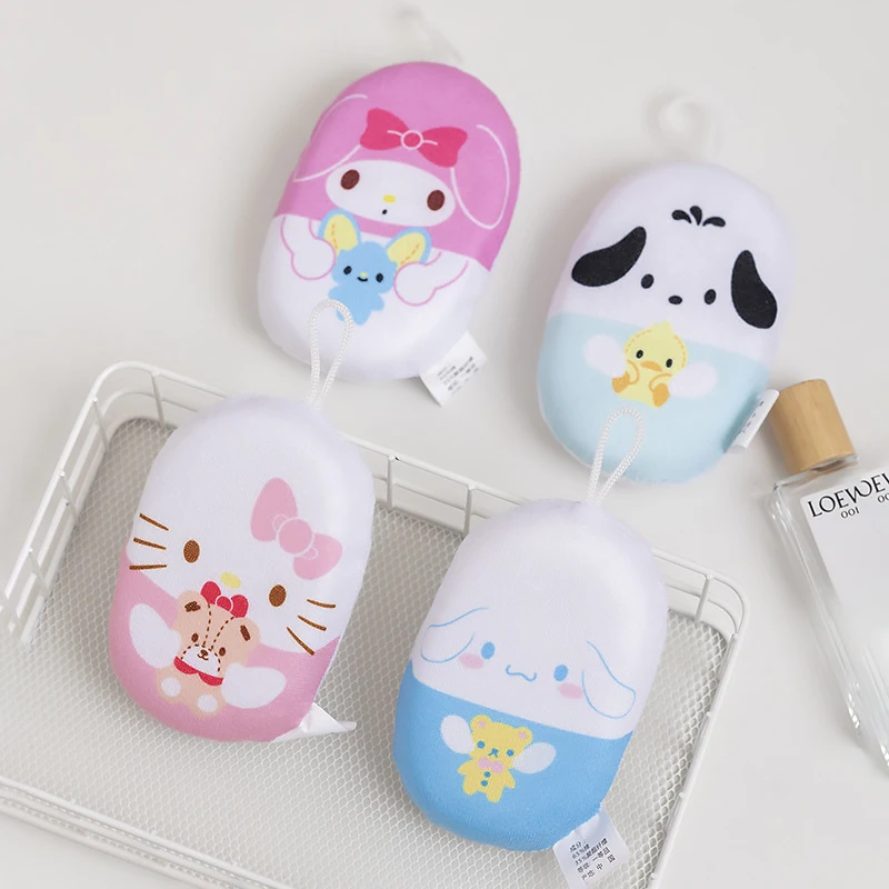 Hello Kitty Kuromi Cartoon-themed Bath Scrubber and Bath Ball   Cute and Soft Bath Sponge with Bubble-Making Net - view 4