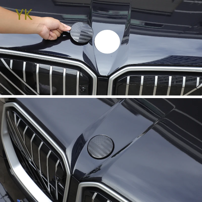 

For BMW X3 G01 G45 2018-2026 ABS Black Car Front Rear Logo Cover Decorative Car Accessories(81mm)