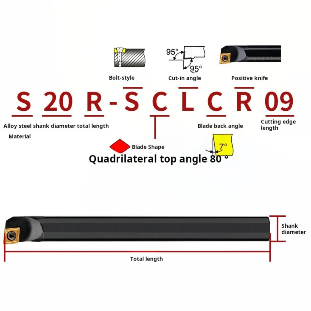 SCLCR SCLCL Внутренний держатель инструментов из пружинной стали D06K D07K D08K D10K D12M D14N D16Q D20R D25S SCLCR06 SCLCR09 SCLCR12 SCLCL06