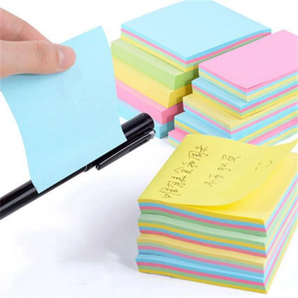 STONEGO Multicolor Memo Pad Sticker Paper office Stationery 100 Pages Pocket Notepad sticky Notes