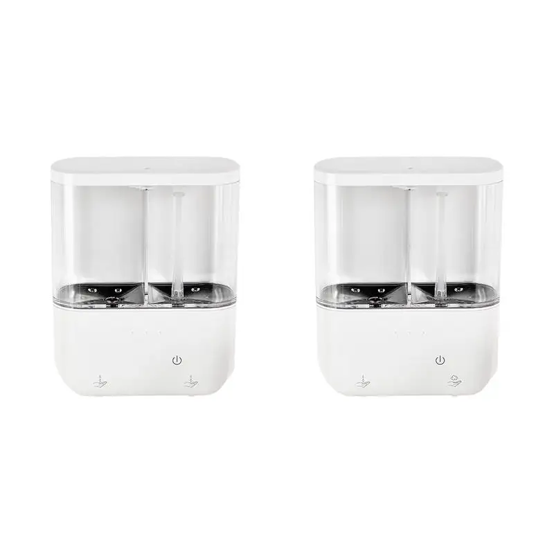 

Double Head Soap Dispenser Wall Mounted Automatic Hand Soap Holder Adjustable for Home Office Bathroom