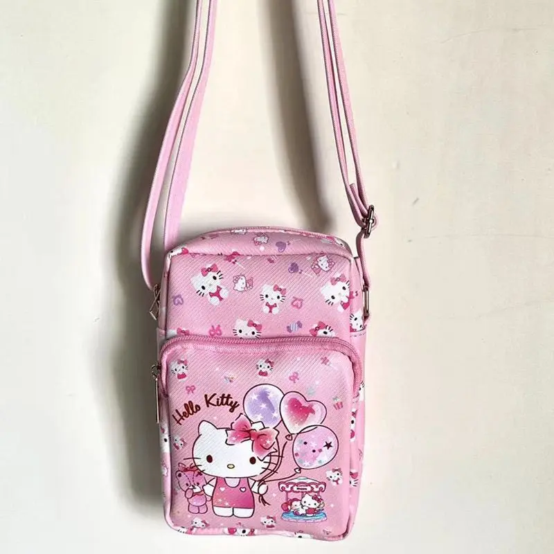 

Sanrio My Melody Cinnamon Roll Cartoon Messenger Bag Soft PU Leather Cute Cartoon Character Pattern Durable Shoulder Bag Gift