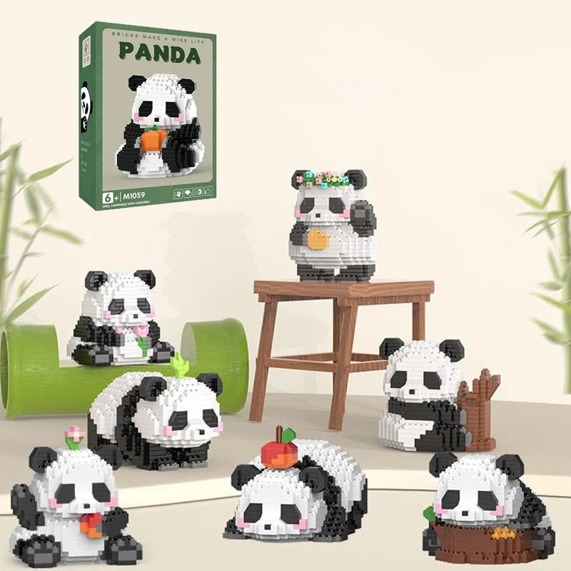 

Mini Panda Building Blocks, Party Favors- Micro Blocks Panda Toy for Kids 6 7 8 9 10+, Mini Blocks Building Sets for Adults