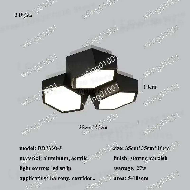 for Modern Minimalist LED Ceiling Light Creative Box Design for Living Room Bedroom Office Master Space Bright Energy Saving