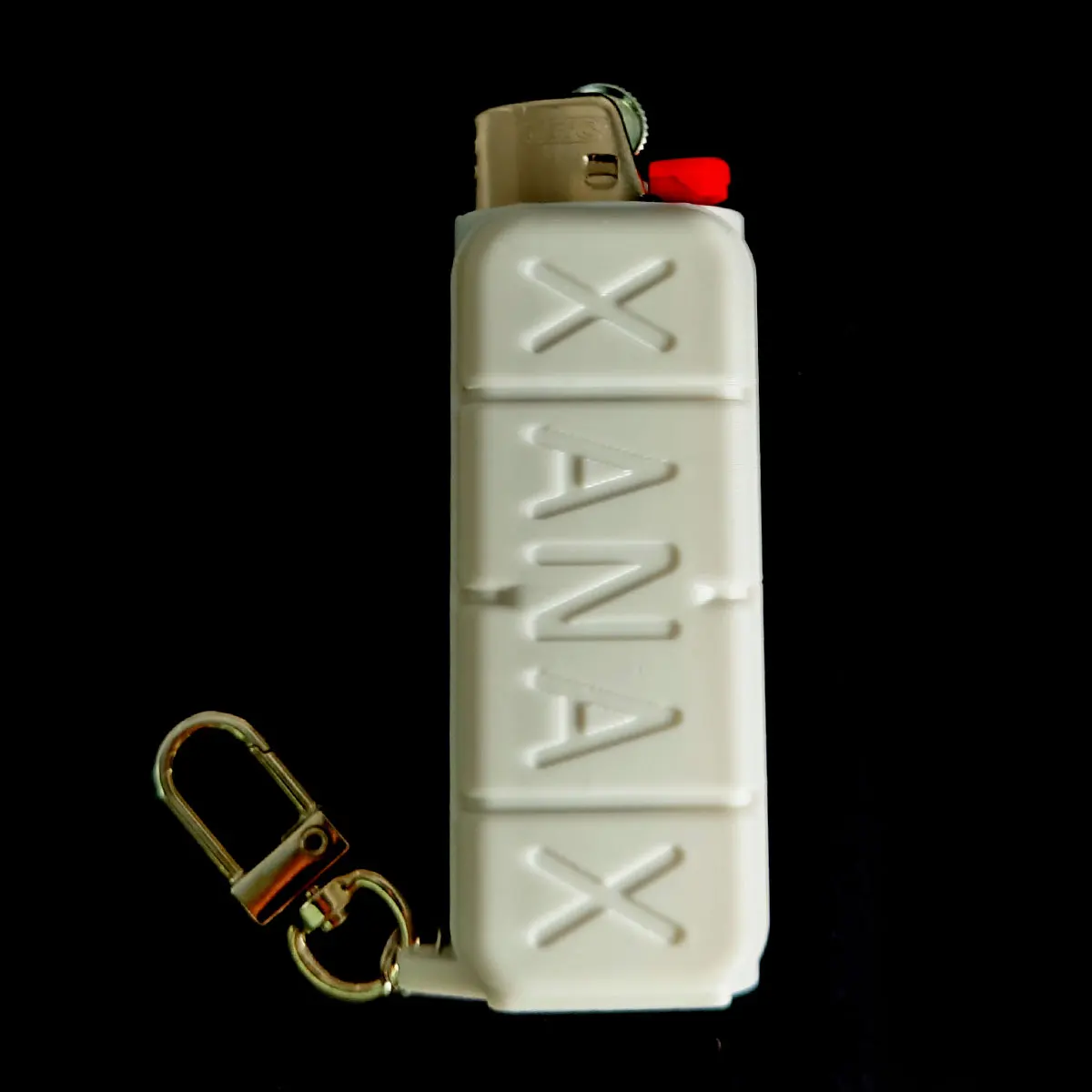 XANAX Lighter Case Cover Sleeve For Regular Bic J6 Lighters With Keychain Hook