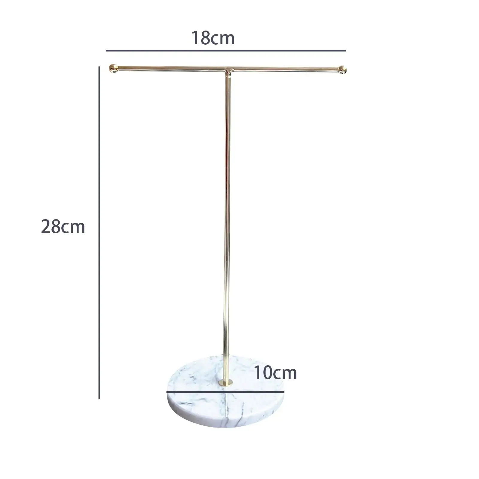 Многоцелевая подставка для ювелирных изделий, мраморная основа, Т-образная стойка для ожерелья, держатель для подвешивания серег, браслетов, организации