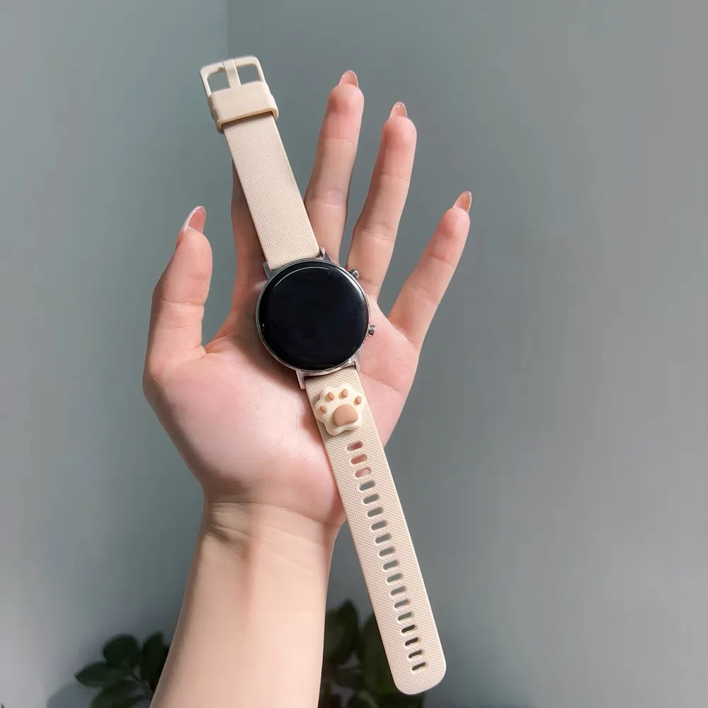 Silicone Cute Band For Samsung Galaxy Watch 7 Band 40mm 44mm No Gap Strap for Galaxy Watch 7 44mm/6 classic 43mm Band Men Women