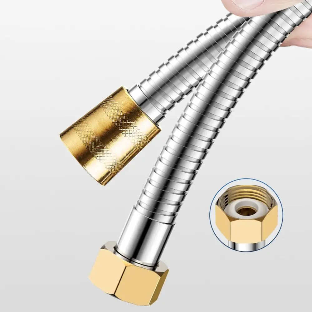 Replacement Handheld Shower Head Hose PVC Anti Winding Spray Water Pipe Flexible 1.5/2/3 Meters Shower Extension Tube Bathroom