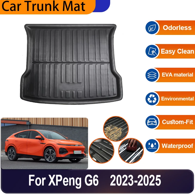 

For XPeng G6 Accessories 2023 2024 2025 Auto Trunk Pads Waterproof Protective Anti-Slip Tray Floor Mats Full Protection EVA Pad