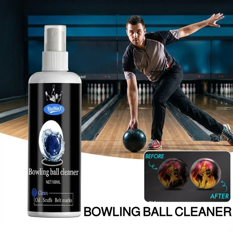 

50/100ml Bowling Cleaning Spray Stain Removal Abrasion Grease Portable Bowling Ball Cleaner for Beginners Bowlers Men Women Gym