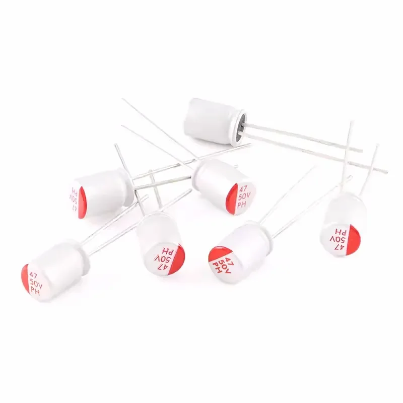 20PCS Original In-line Solid State Electrolytic Capacitor 47uF 50V 6.3*8 มม.Solid State Capacitor