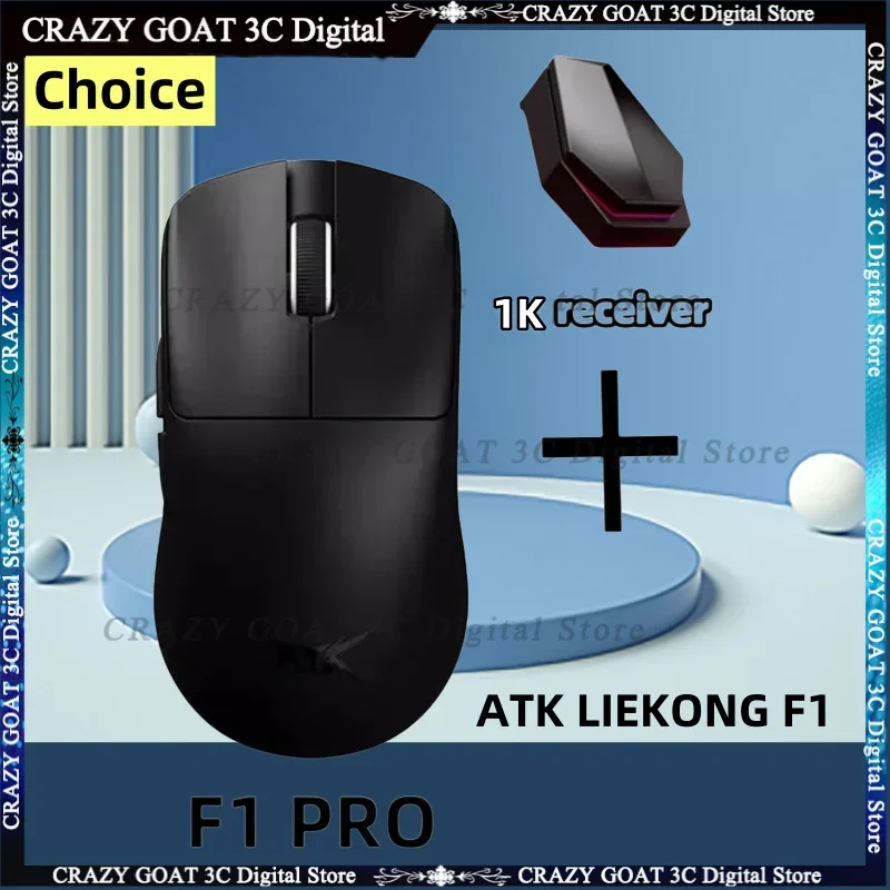 

ATK Blazing Sky F1 Pro Gaming Mouse Paw3950ultra Sensor Low Latency Nordic 52840 38g Lightweight Mouse For Laptop Computer,black