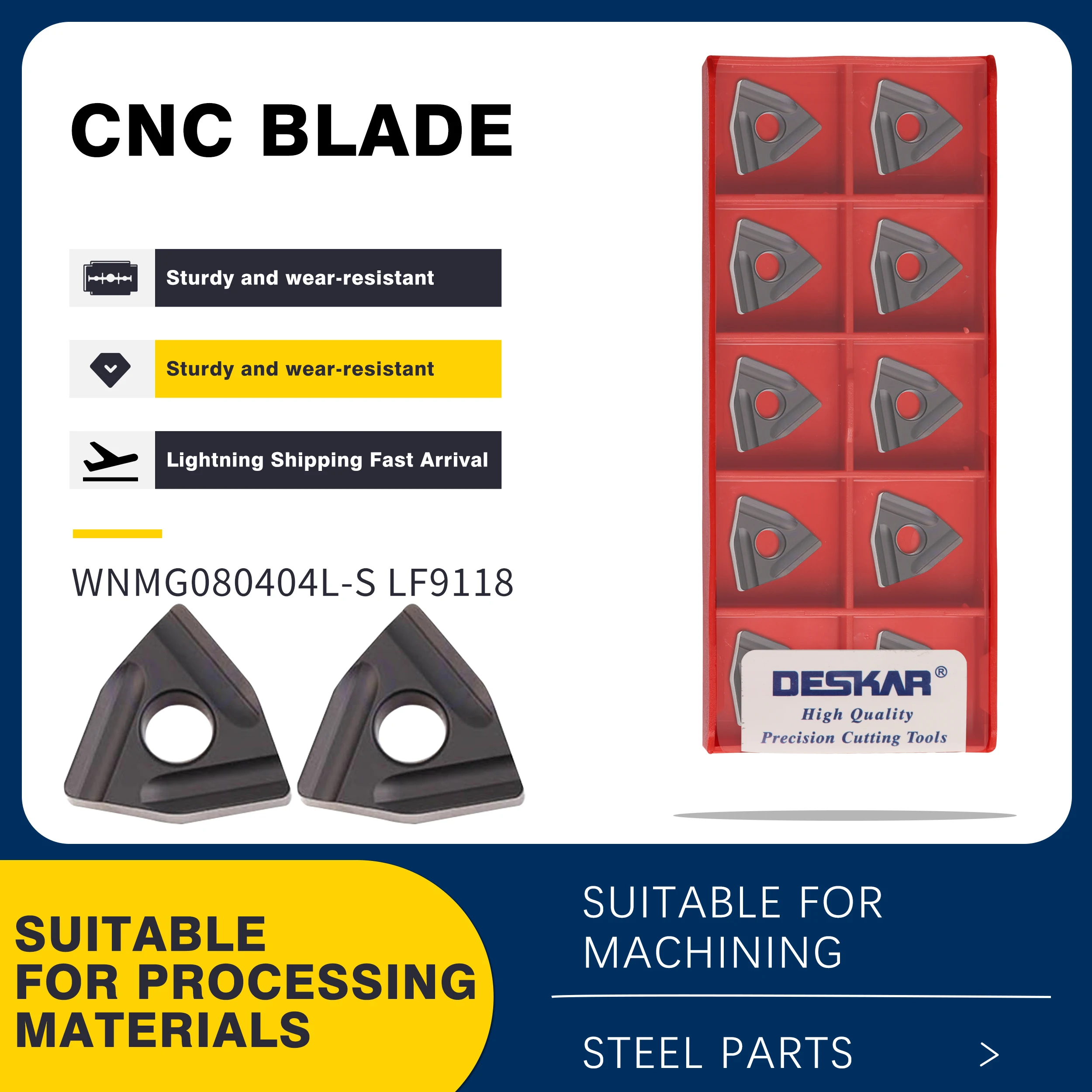 Ferramentas de Torneamento Cnc 10 Peças-espaço para Corte de Metal Duro Modelo Lf9118