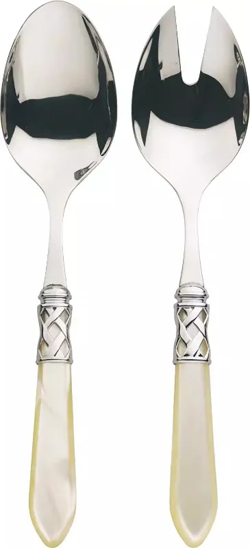 Spot chopsticks, spoons, two person two piece set of stainless steel tableware, pearl gloss, retro style