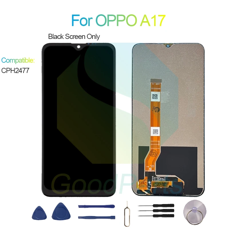 For OPPO A17 Screen Display Replacement 1612*720 CPH2477 A17 LCD Touch Digitizer