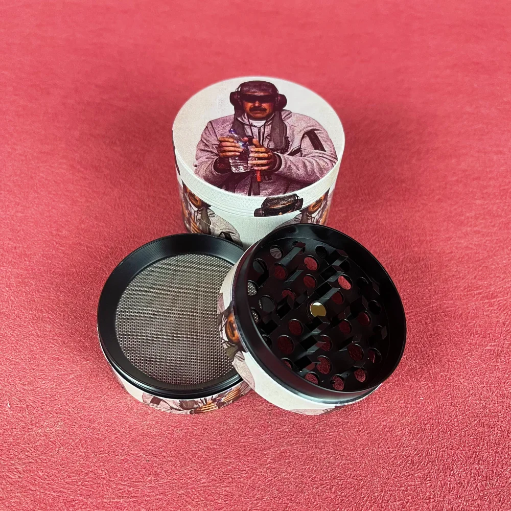 Moedor de Ervas de 2 Polegadas, Triturador de Metal de 4 Camadas, Moedor de Sal e Especiarias, Acessórios para Fumar Cigarros e Tabaco