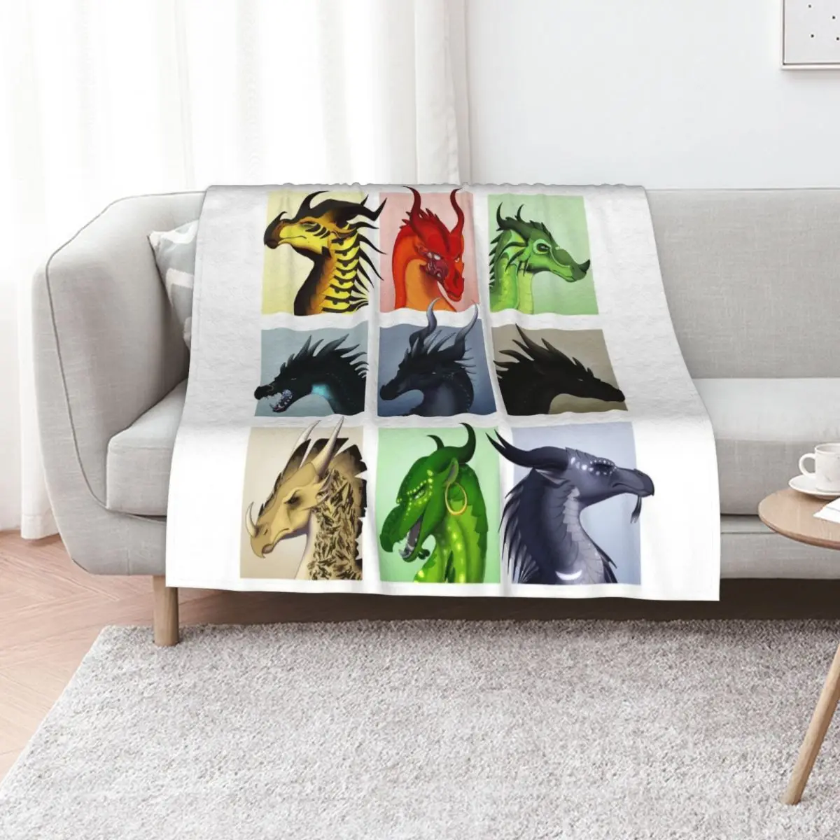 Плед с изображением "Крылья огня - плохие парни", мягкий и уютный