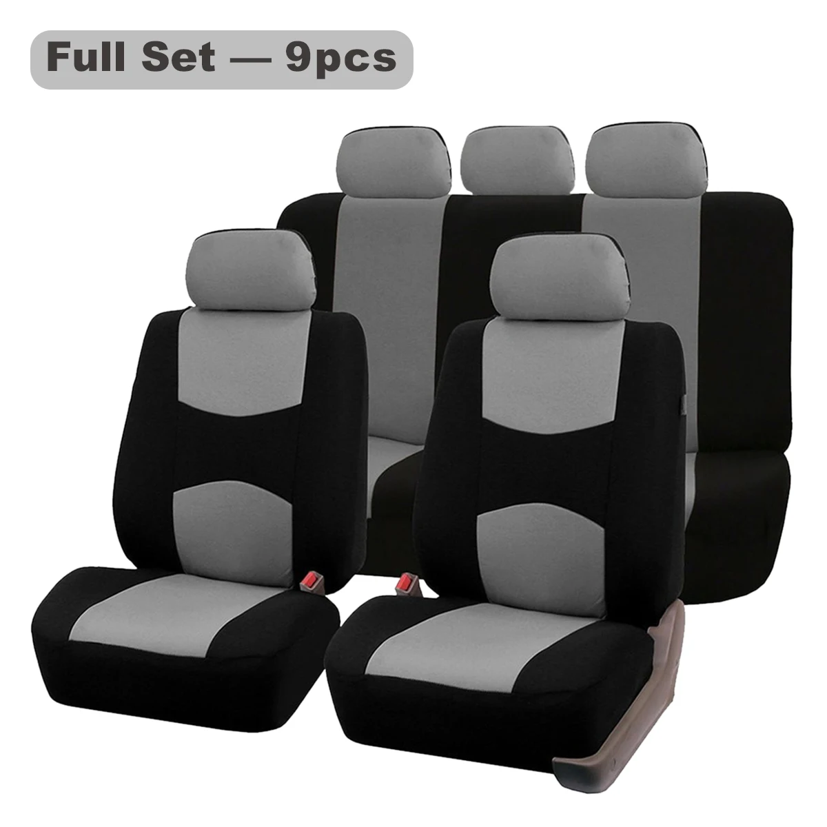 

High Quality Polyester Fabric Full Set Car Seat Covers Univesally Fit for Almost All Cars